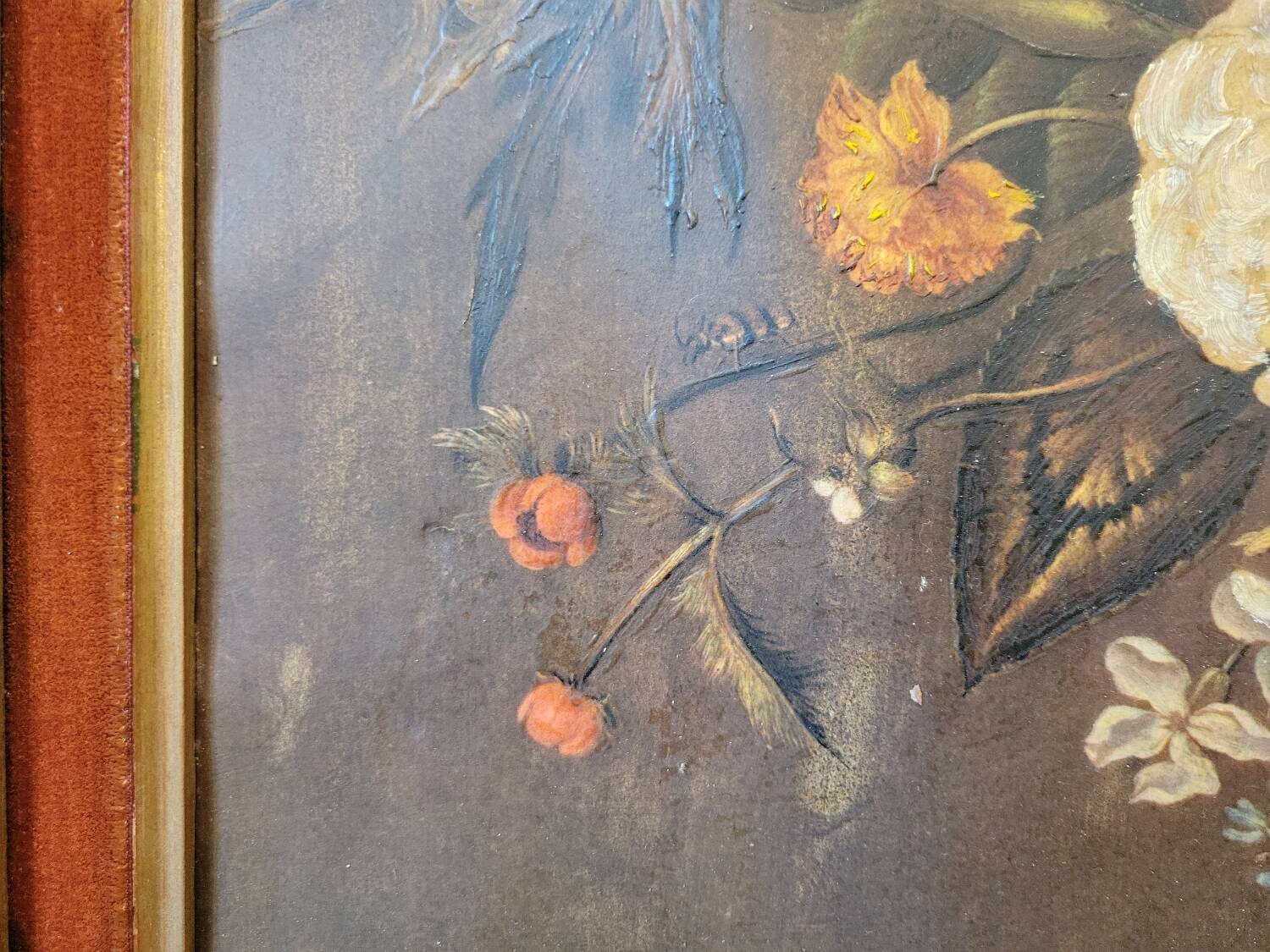 Still life Bouquet of flowers in oil