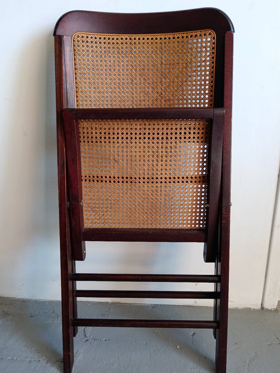 Vintage rattan folding chair