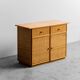 Commode en bois rotin 1970 vintage