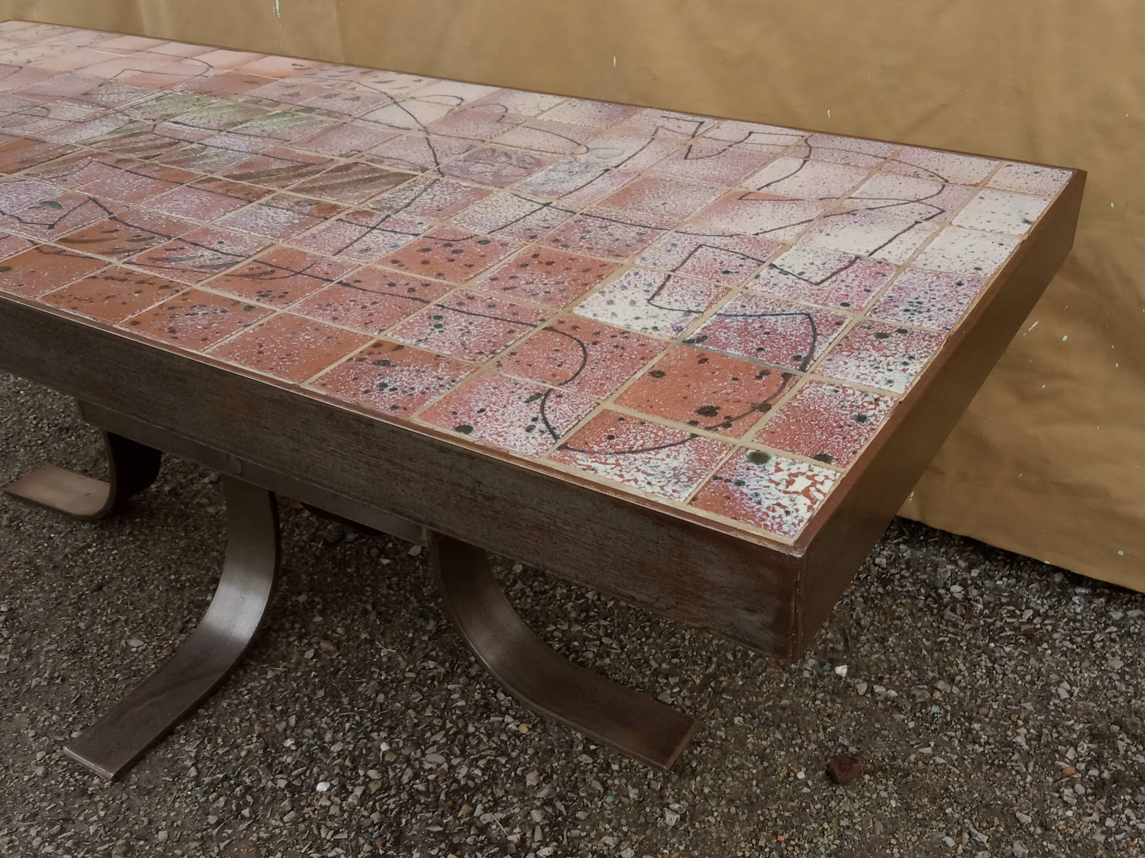 Ceramic coffee table 1970
