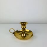Golden brass candlestick rat of the cellar