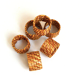 6 rattan towel rings