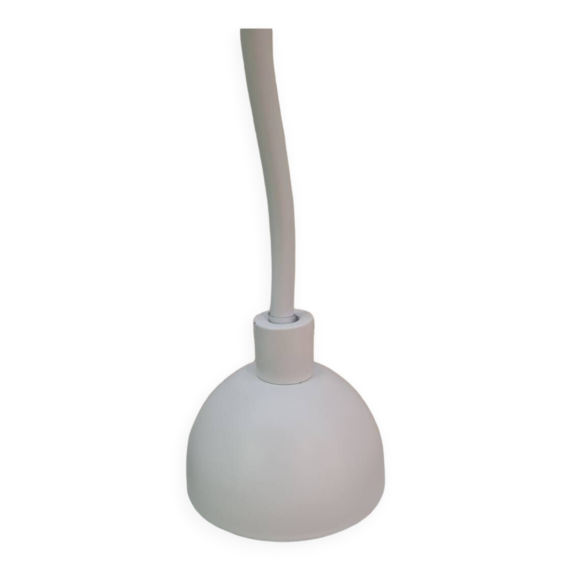 White enameled sheet metal pendant light