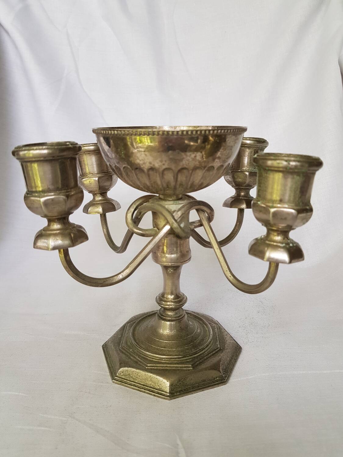 Bougeoir argent plaqué Grenadier vintage