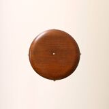 Tabouret scandinave en métal et teck, années 60