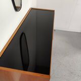 Scandinavian vintage wood and glass enfilade , 50s/60s