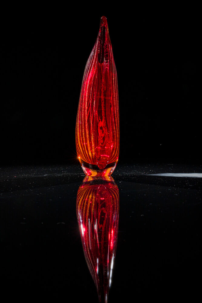 Italian Murano sommerso vase by Flavio Poli