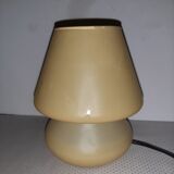 Sandblasted glass mushroom lamp