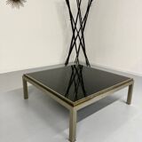 Large Jansen style marble and brass coffee table, , 1970s vintage