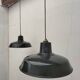 Enameled sheet metal pendant lights