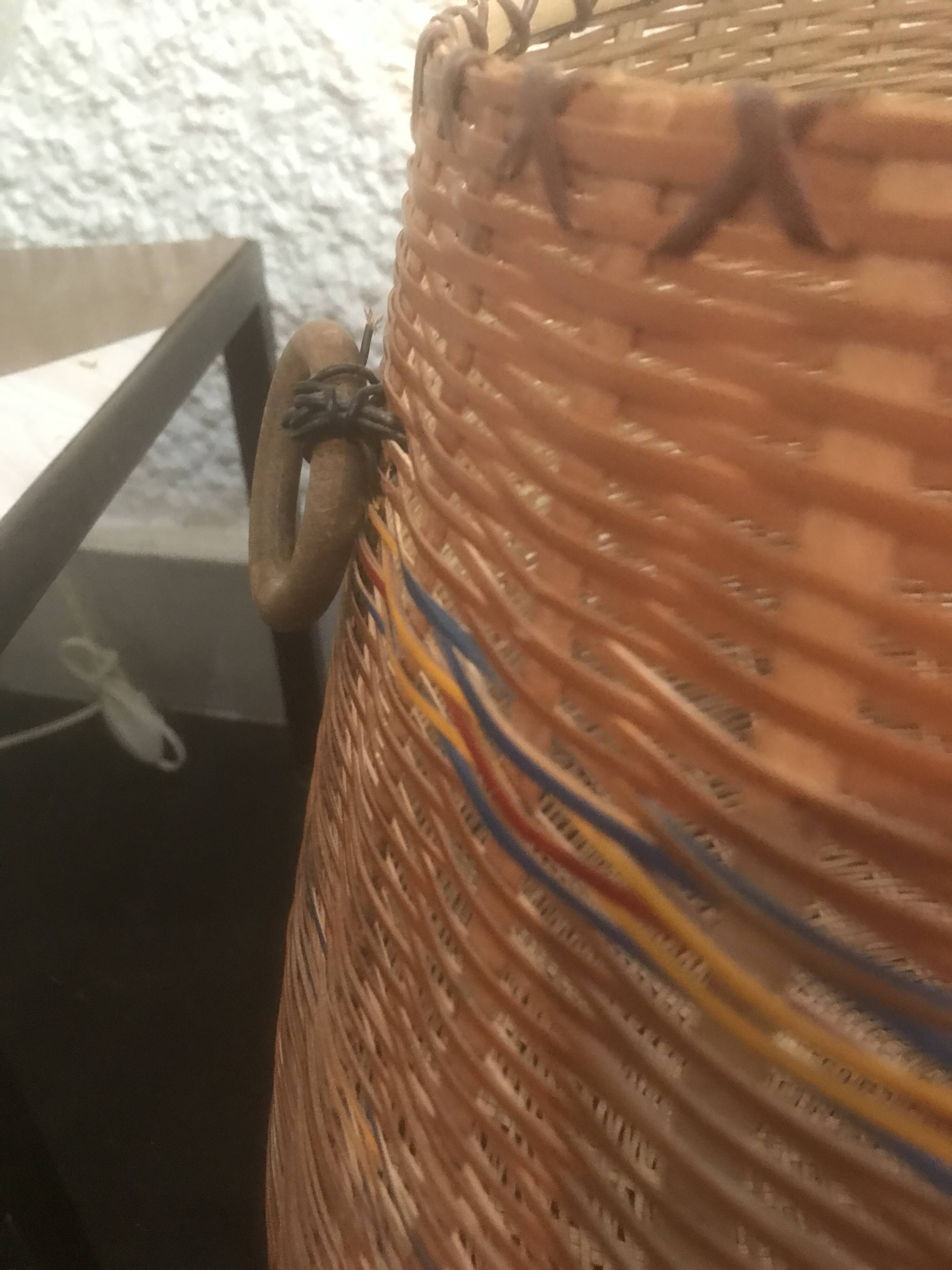 Large vintage wicker basket