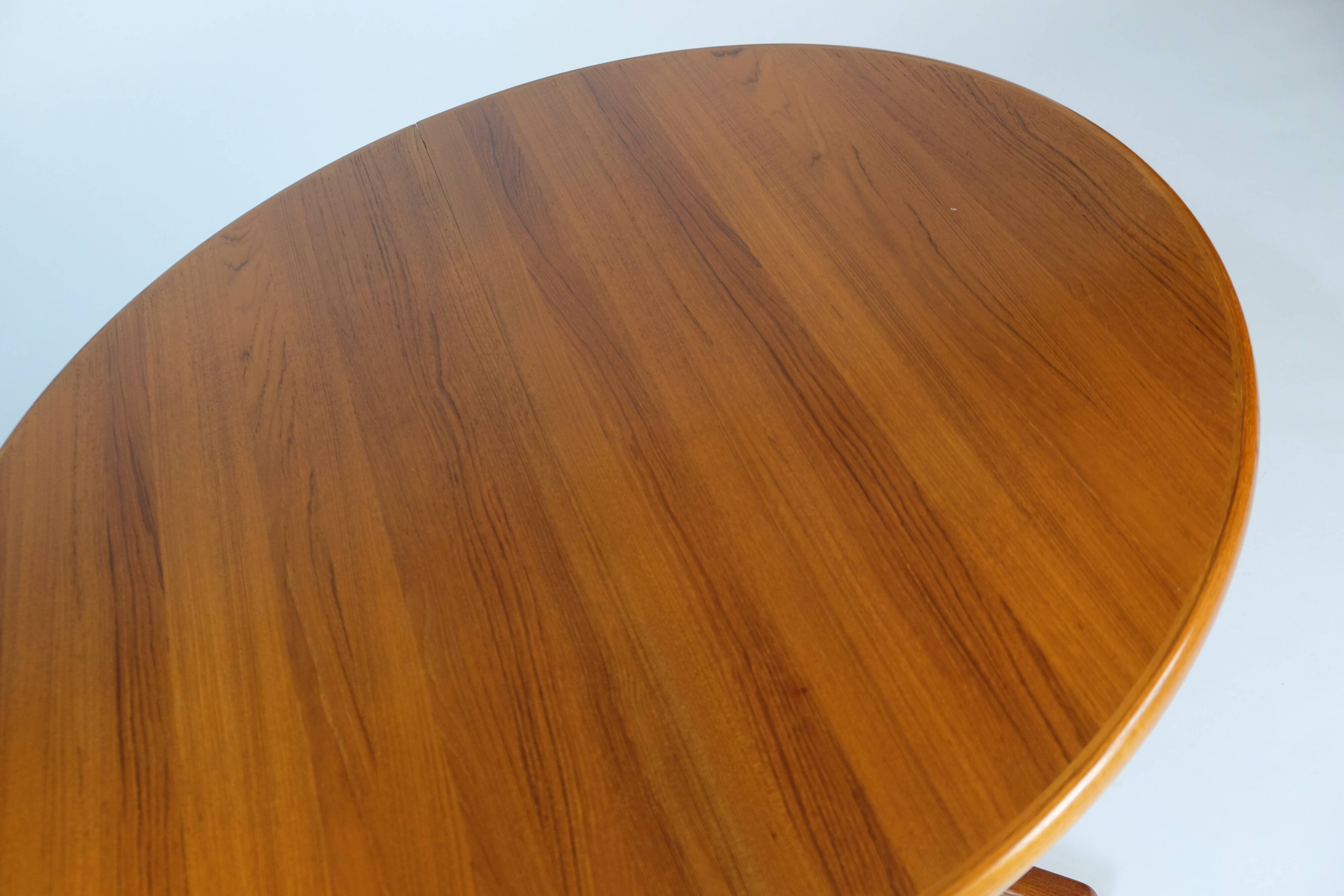 Vintage Teak Esstisch Dining Table Rund Erweiterbar Glostrup Danish Design