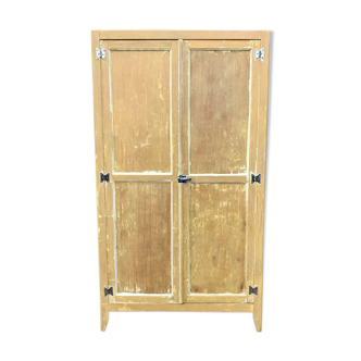 Parisian wardrobe in patinated wood