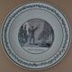 Earthenware plate Montereau 1825 hollow mark Mau N°8 François 1st knight