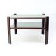 Table basse en hêtre foncé par Hikor Pisek Tchécoslovaquie années 1980