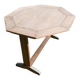 Vintage Octagonal Dining Table – Solid Wood & Trestle Base –