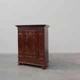French 16th Century Antique oak hand carved wardrobe