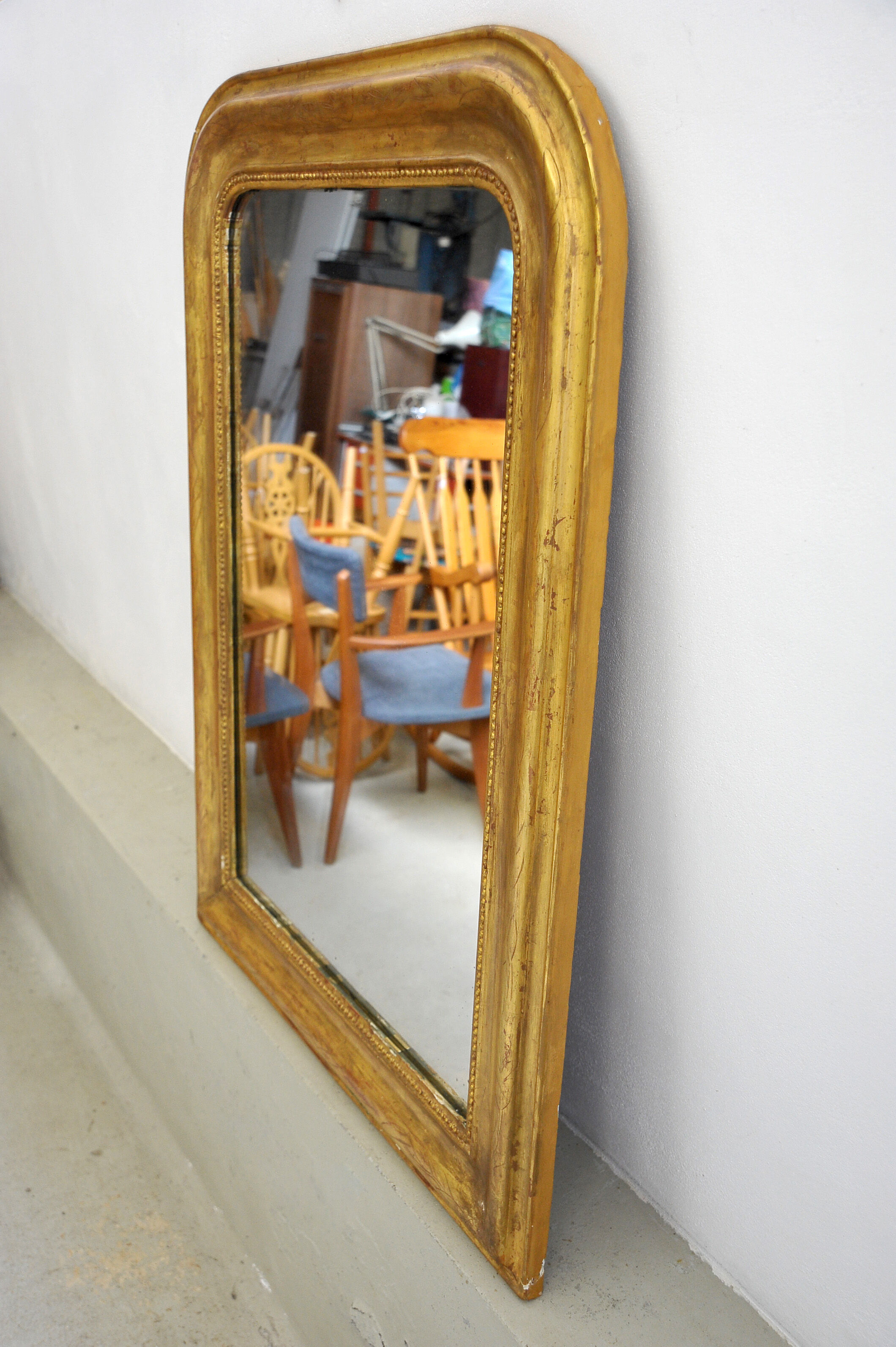 Mirror Louis Philippe gilded with gold leaf 78x105cm