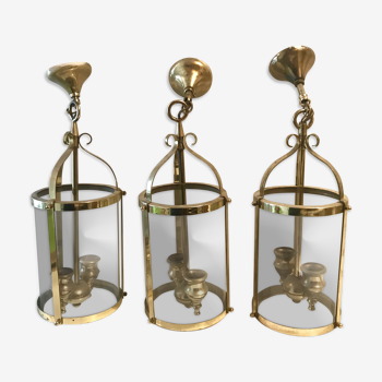 Lot of 3 vintage lanterns ceiling