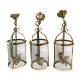 Lot of 3 vintage lanterns ceiling
