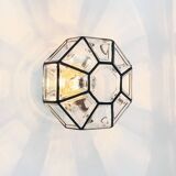 Pair Of Mid Century Glass Ceiling Lights Or Wall Lamps From Limburg, 1960s