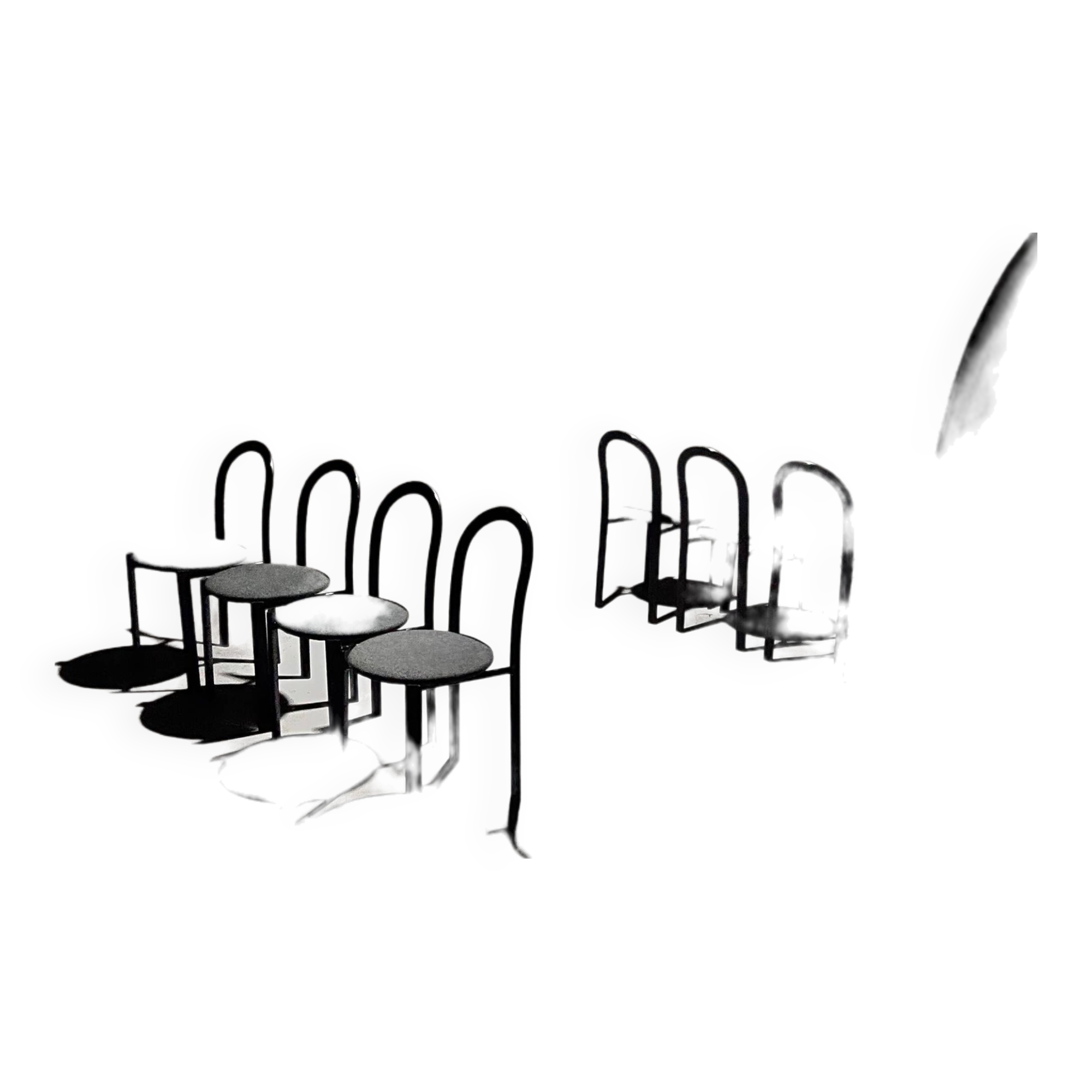 Set of 8 Postmodern Dining Chairs by Samo, 1980s