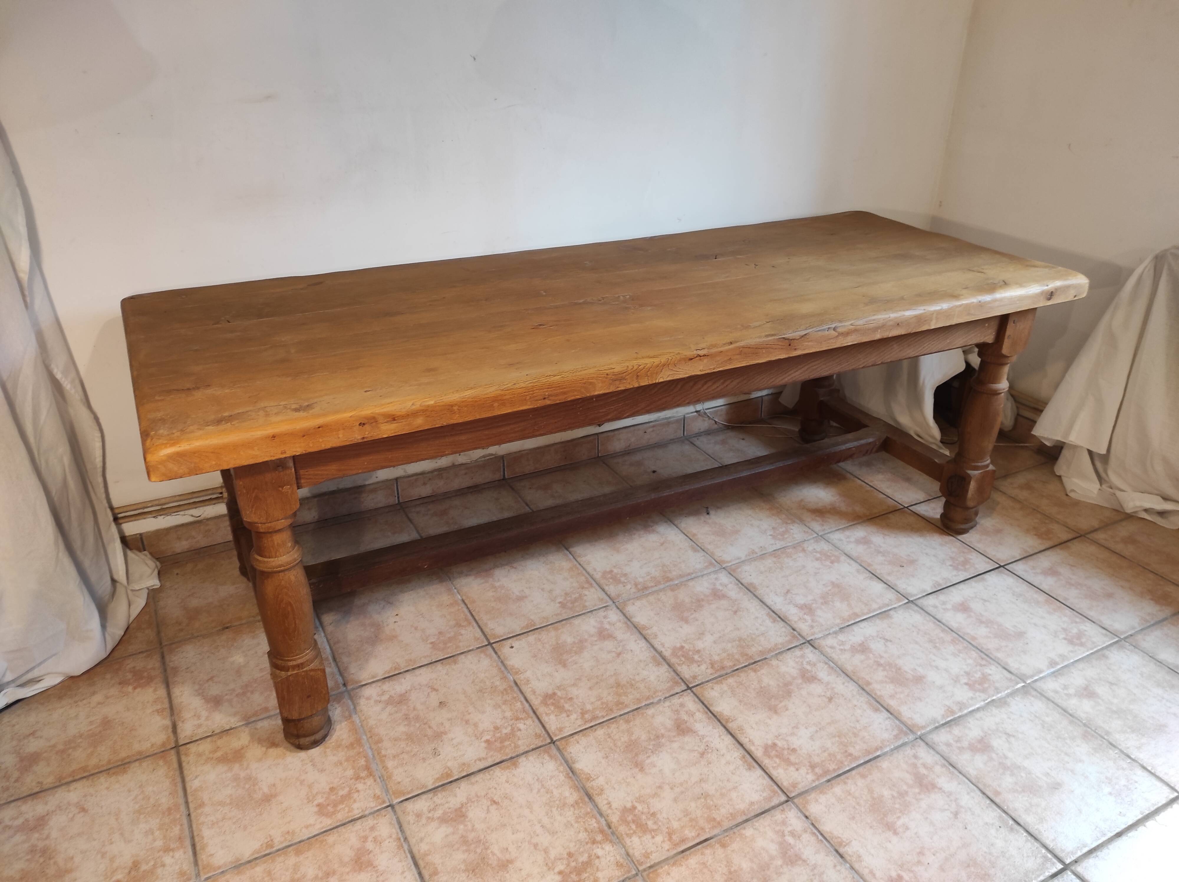 Oak farmhouse table