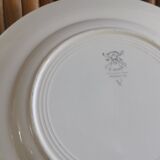 6 old flat plates mismatched Terre de Fer