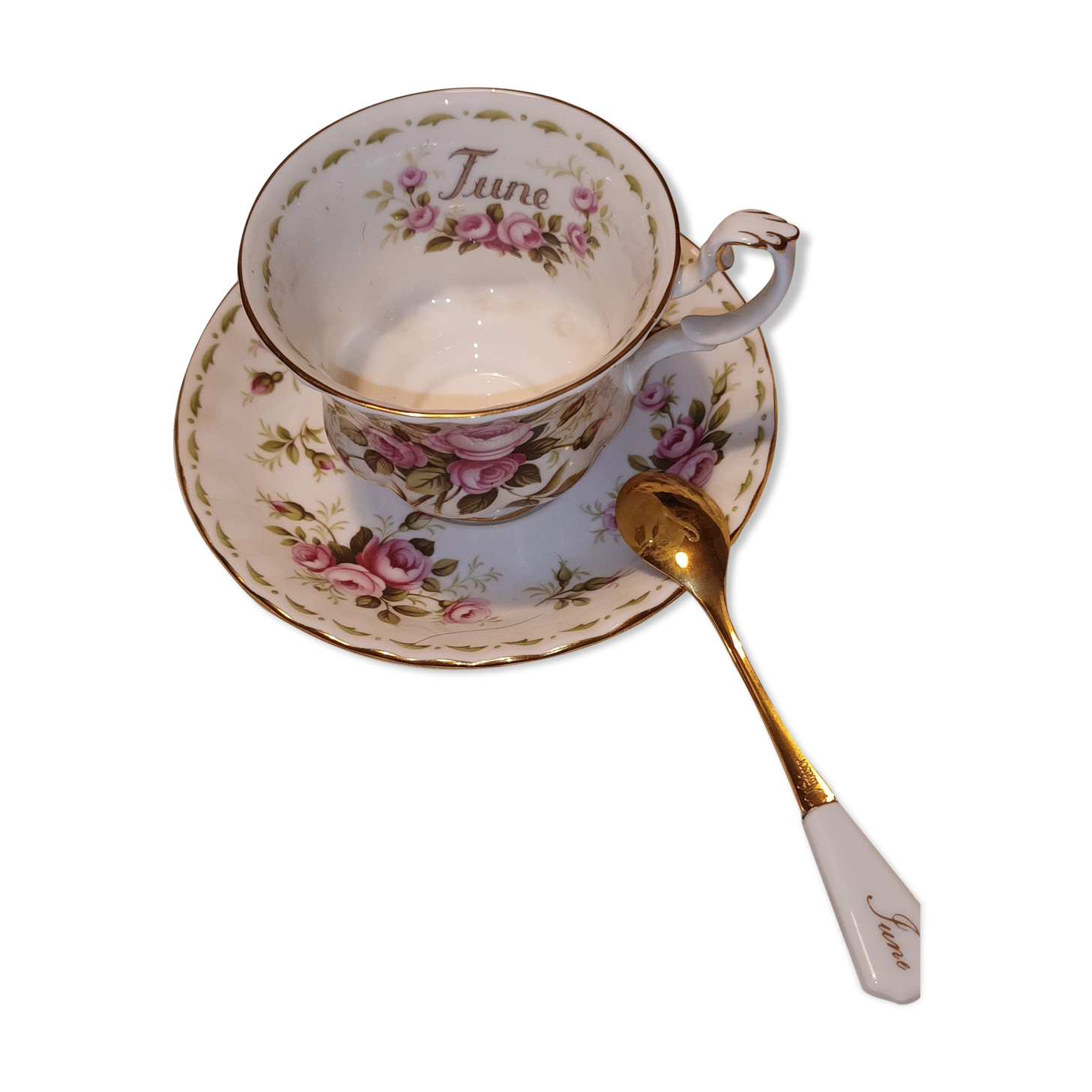 Royal Albert June Cup with spoon