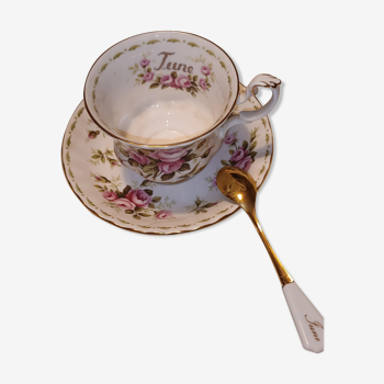 Royal Albert June Cup with spoon