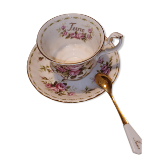 Royal Albert June Cup with spoon
