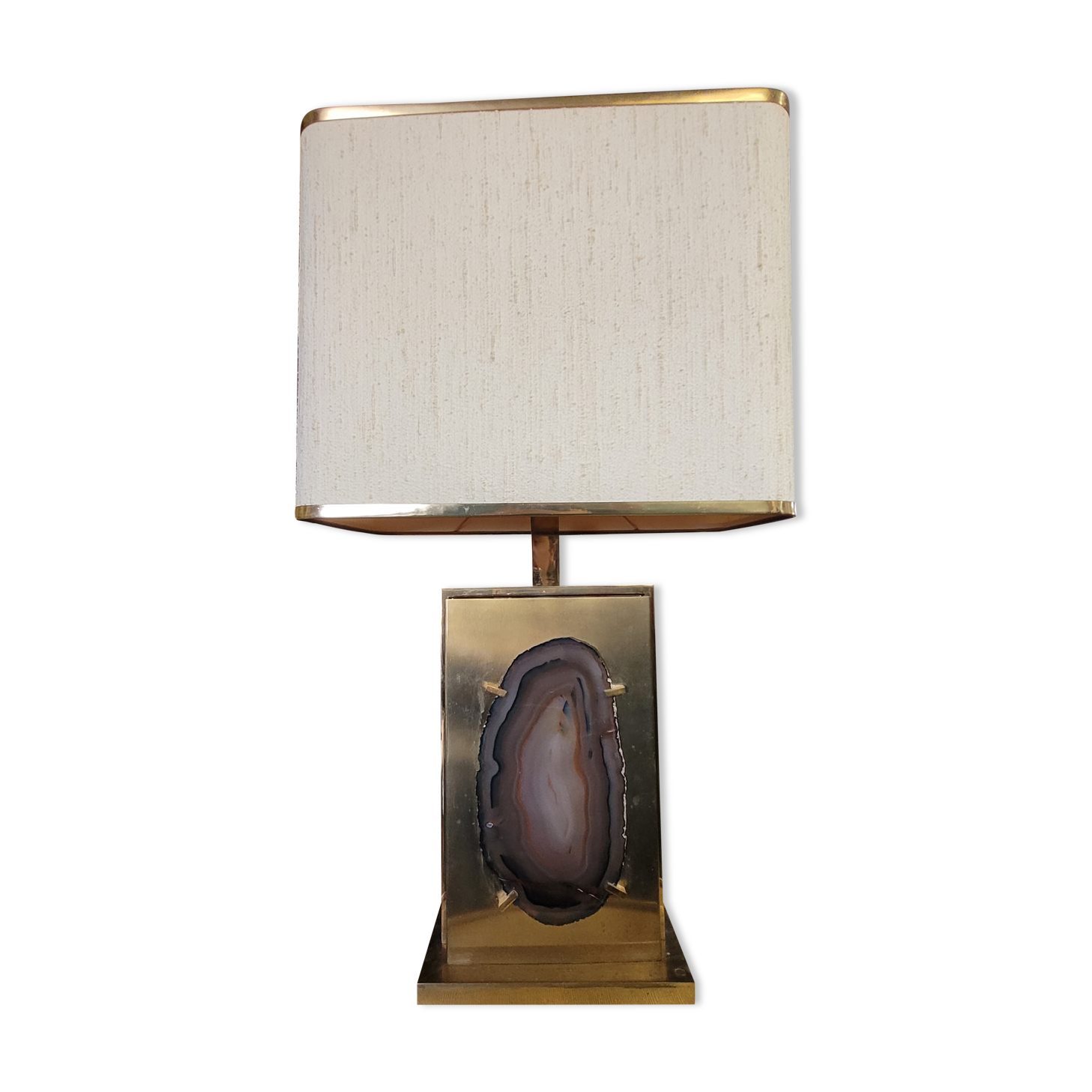 Lampe de bureau par Willy Daro en agate , 1970s
