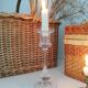 Glass candle holder