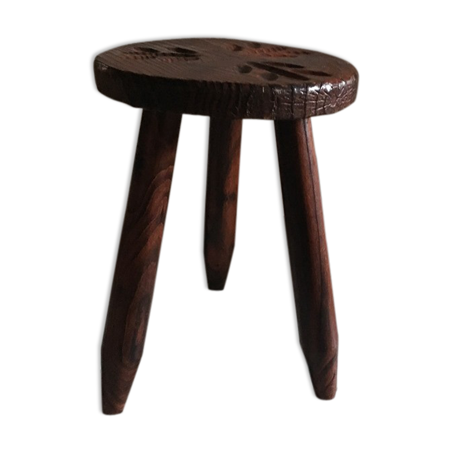 Wooden tripod stab with compass feet