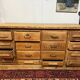 Antique oak hardware cabinet