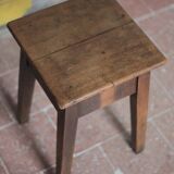 Ancien tabouret bois, tabouret d'appoint, tabouret d'atelier, déco intérieur