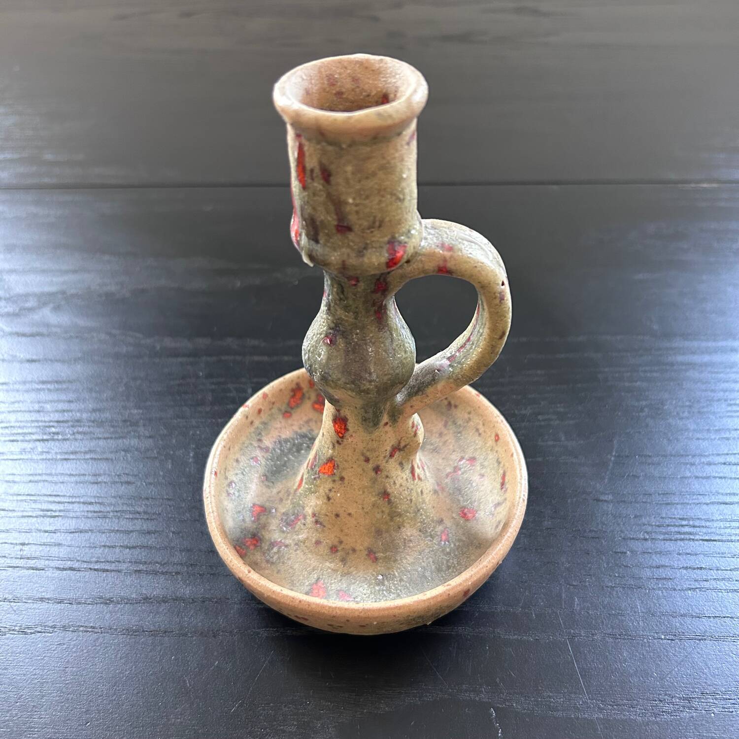 Pyrite stoneware candle holder
