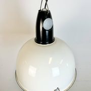 ndustrial Soviet White Enamel Pendant Lamp, 1960s