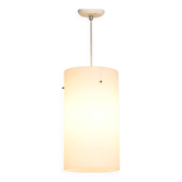 Opaline glass cylindrical pendant, 1970s