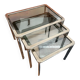 Chrome nesting tables designed and produced by Fratelli Orsenigo.