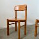 Lot de 5 chaises en pin massif design scandinave Reiner Daumiller vintage années 70