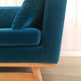 Duck blue velvet sofa, Red Edition