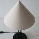 Big black Hustadt table lamp with pointed shade / 1970s / 1980s / postmodern design