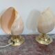 Shell table lamps, 1980s, set of 2