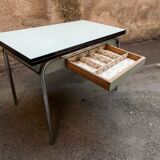 Green formica table, 1970