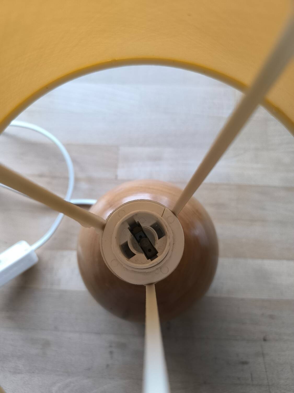 Walnut wood ball lamp