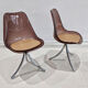 Lot of 4 chairs smoked plexiglass 1970