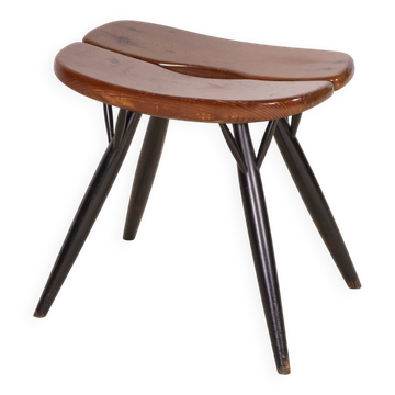 Tabouret Pirkka précoce par Ilmari Tapiovaara pour Laukaan Puu, années 1950.