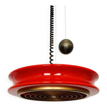 1 des 3 lampes suspendues en verre Orion réglables de Staff
