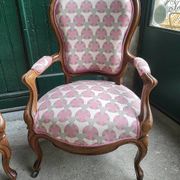 Paire de fauteuils louis philippe en noyer